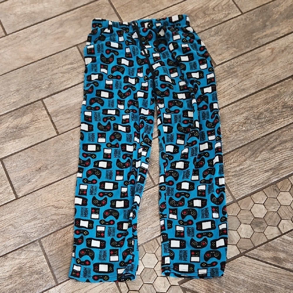 Mens Blue Game Controller Print Pants